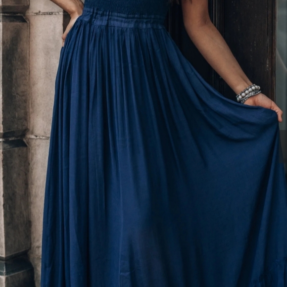 Celestial Maxi Dress Strappy Tank Boho Maxi Dress "Southern Alternative" (L) - Picture 10 of 12